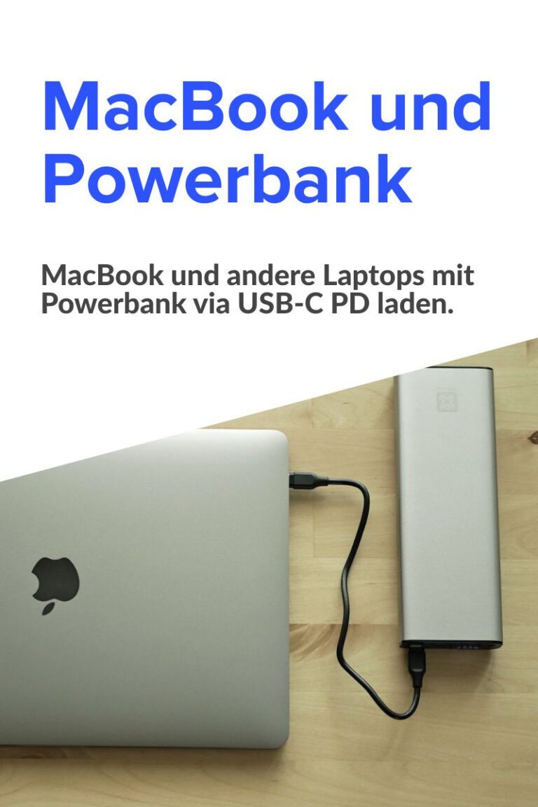 MacBook und andere Laptops mit Powerbank laden