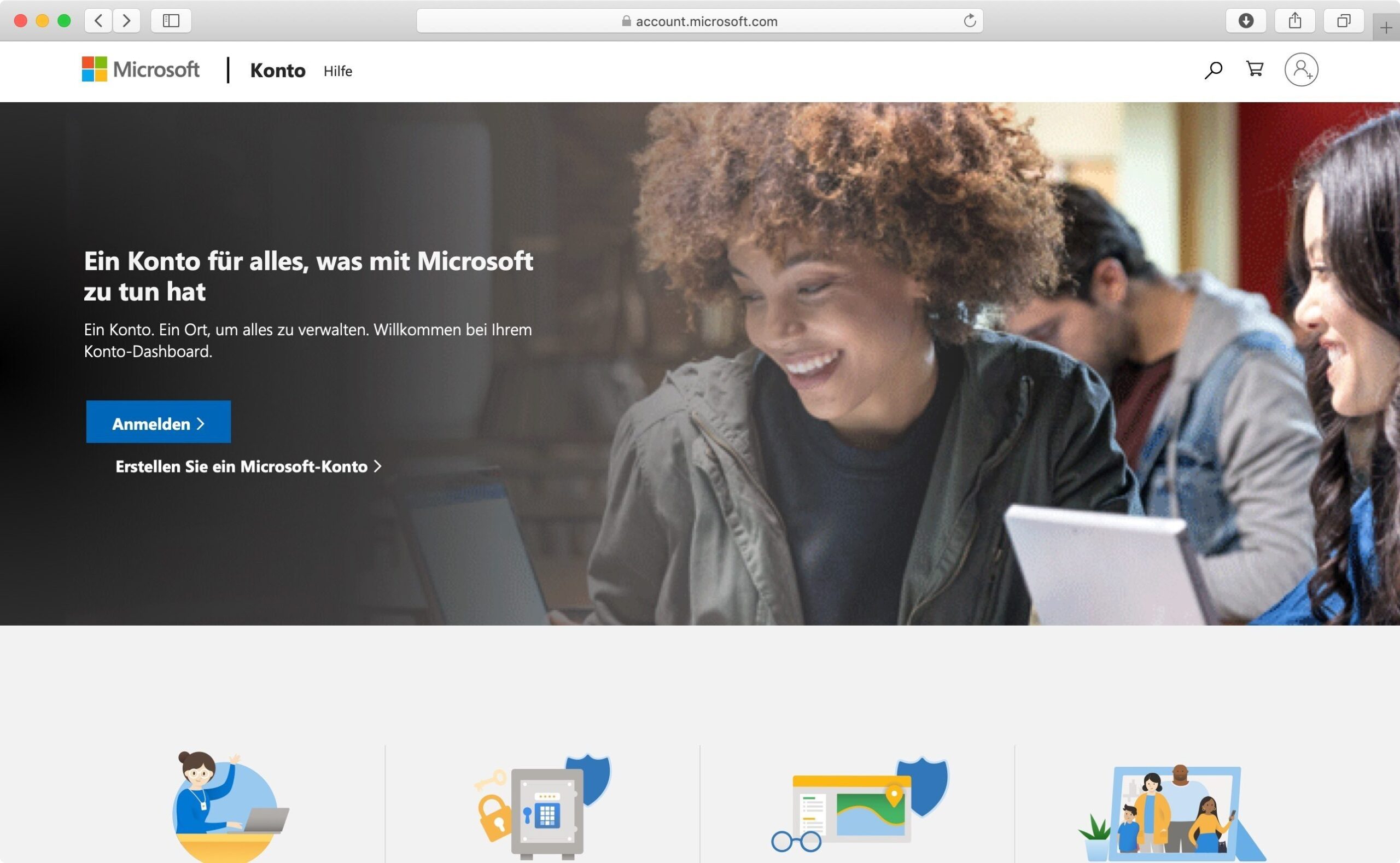 Microsoft Webseite
