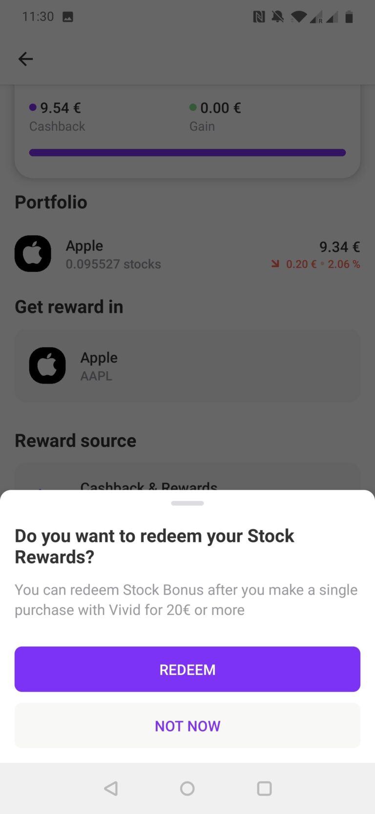 Stock Rewards einlösen