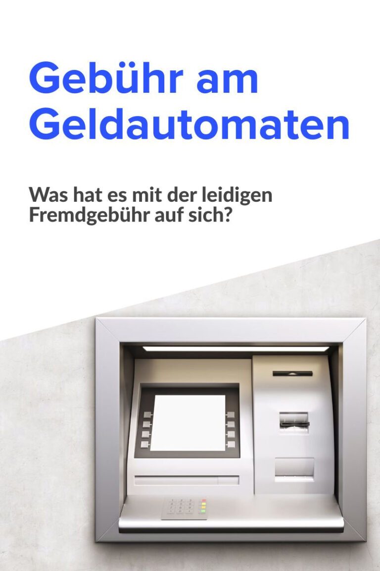 Gebühren am Geldautomaten - über die leidige Fremdgebühr