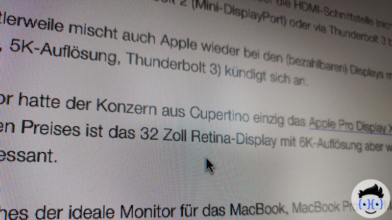 Unscharfe Schrift - MacOS (Safari) auf einem UW-FHD-Monitor (2.560 x 1.080 Pixel) mit weniger als 110 PPI