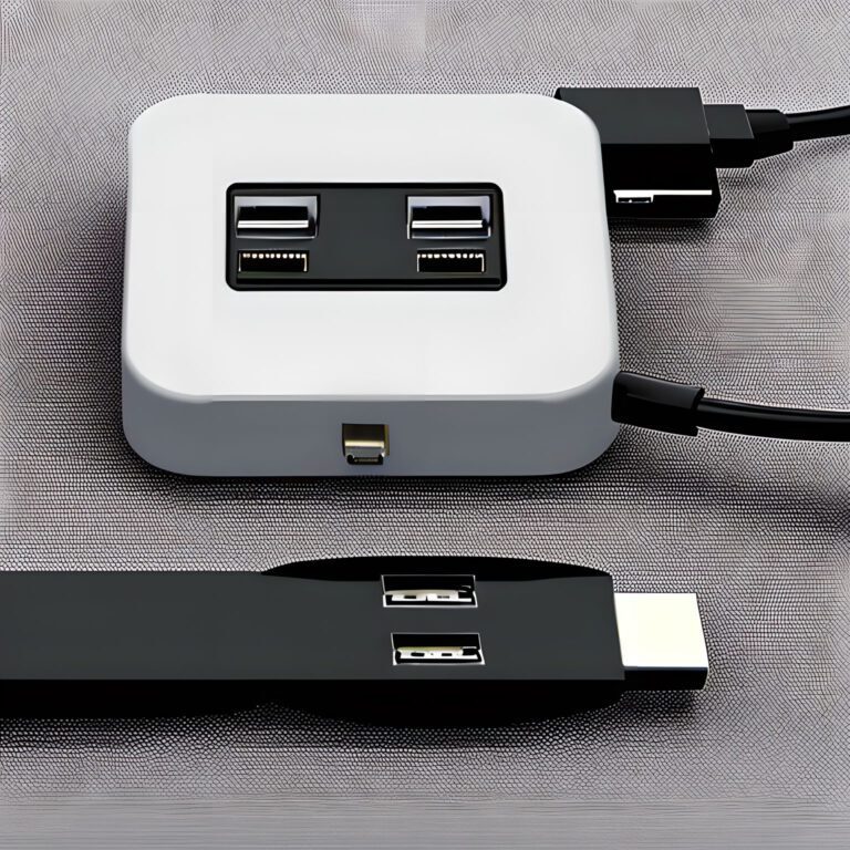 KI-Bild für USB-Hub; mit CFG-Scale von 25