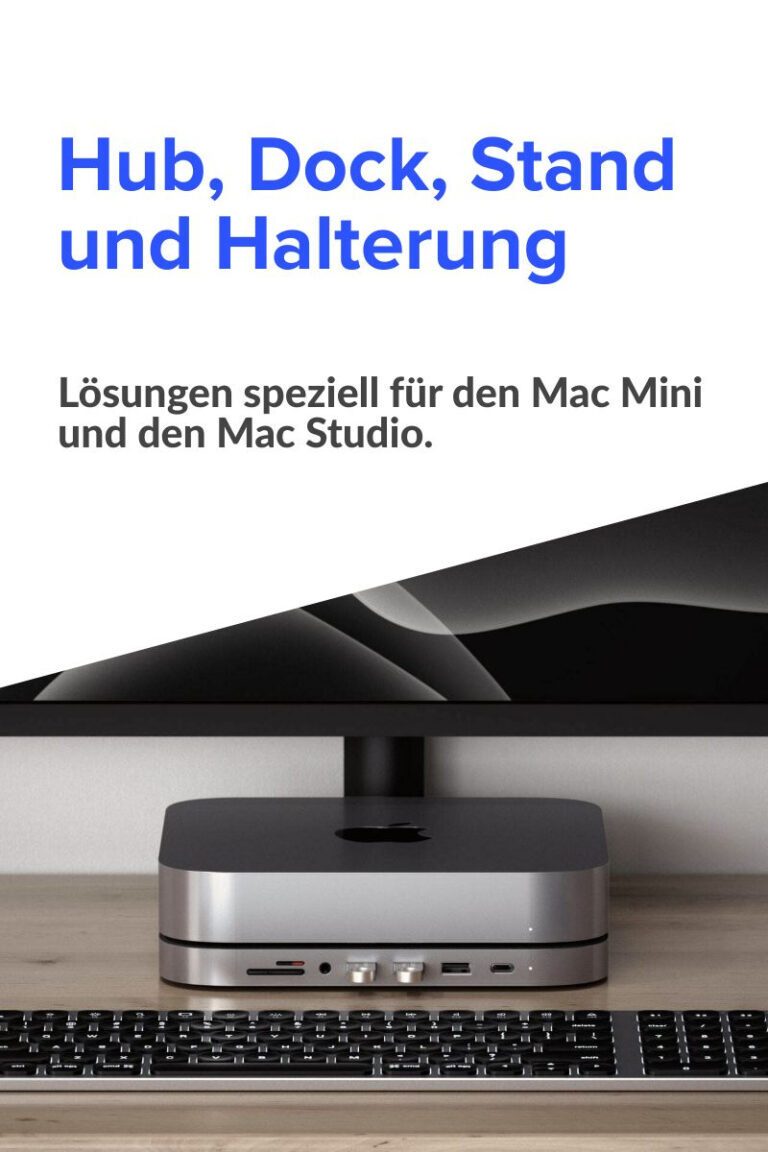 Ständer und Halterungen für Mac Mini und Mac Studio (inkl. Hub / Dock)