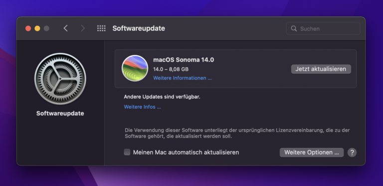 Das macOS Sonoma-Update ist da - Download und Installation in den Systemeinstellungen